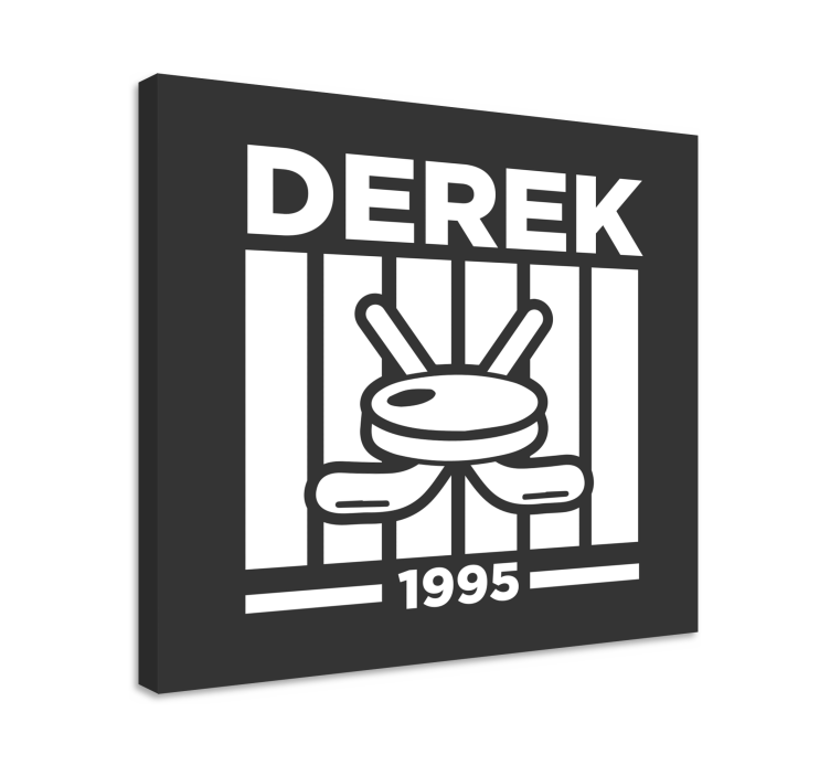 Personligt hockeydesign Teenage lærredsbillede - TenStickers