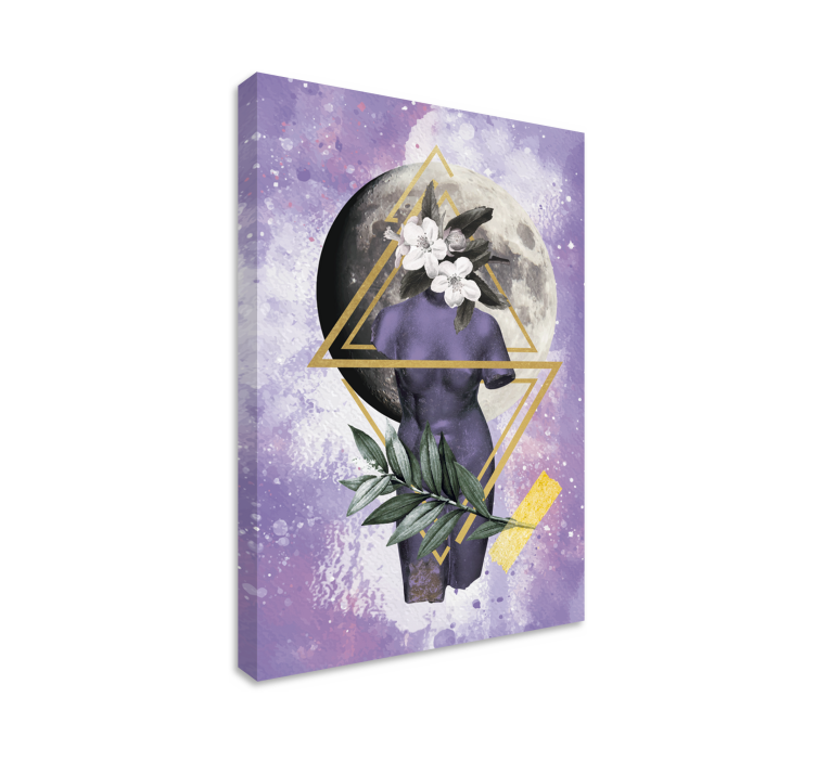 Digital kollage kvindemotiv lærredsbillede - TenStickers