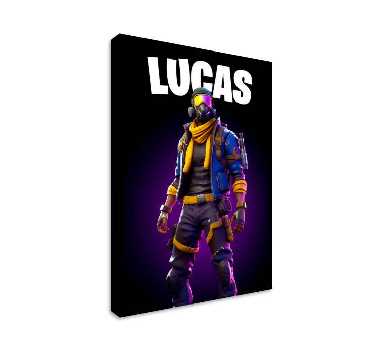 Kriger i solbriller Videospil lærred print - TenStickers