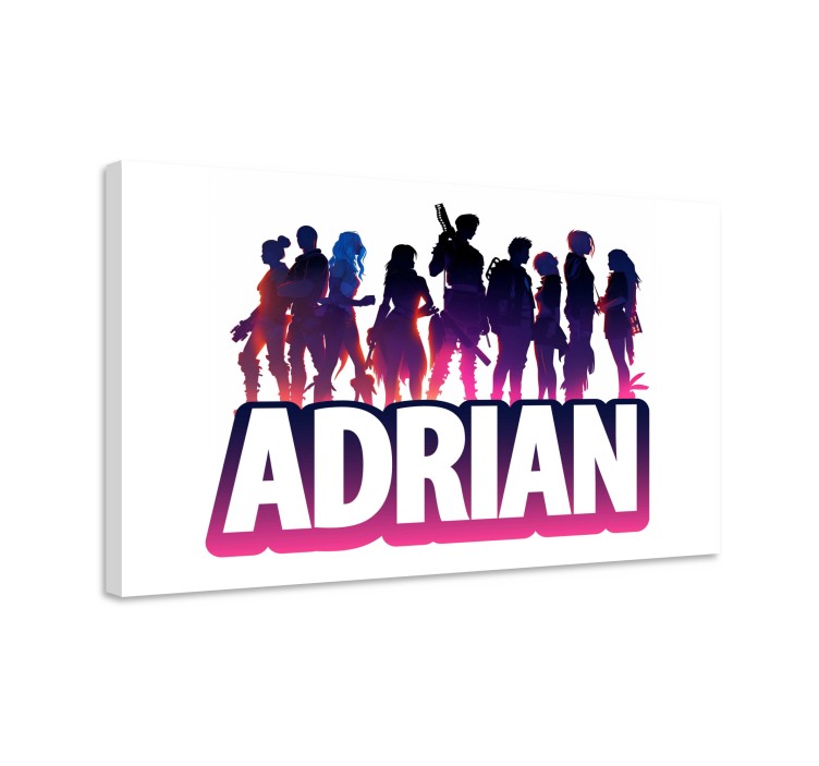 Epic karakter Silhouette Videospil lærred print - TenStickers