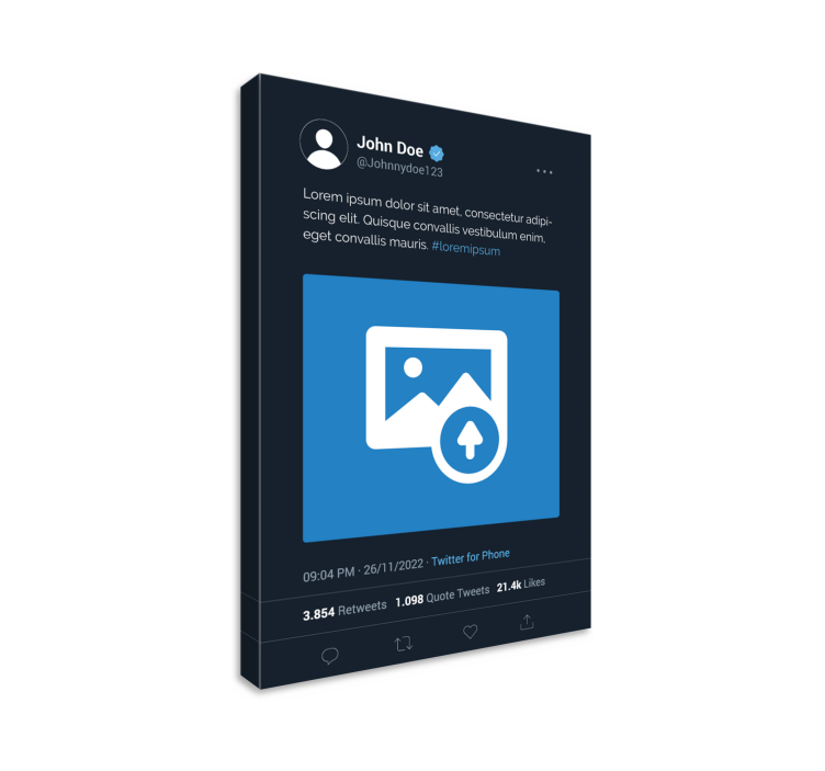 x twitter skærm personligt fotos på lærred - TenStickers