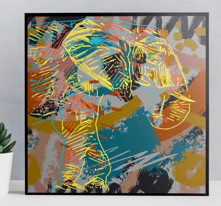 3d elefanter sprøjter vand elefant lærred - TenStickers