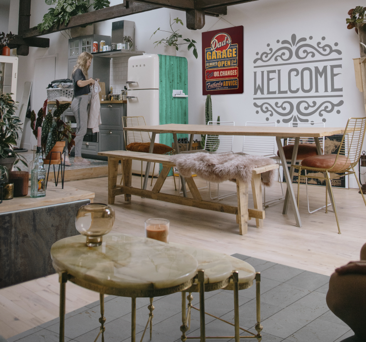 Retro billboard retro lærred - TenStickers