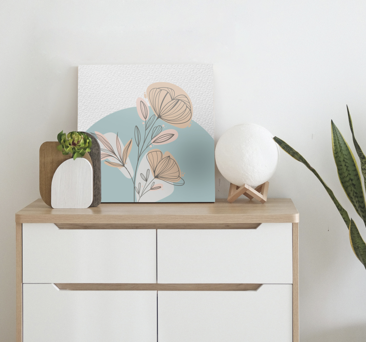 Blomstermaleri lærredsbillede - TenStickers