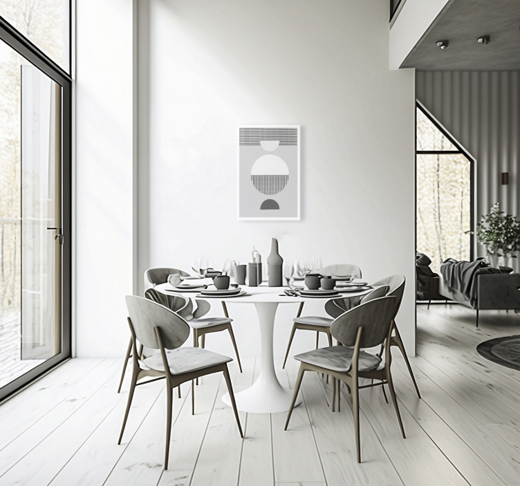 Estilo nórdico spisestue lærredsbillede - TenStickers