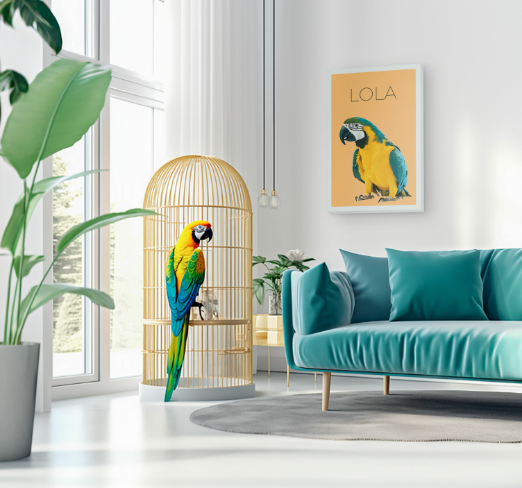 Personligt lærredsbillede med foto og navn - TenStickers