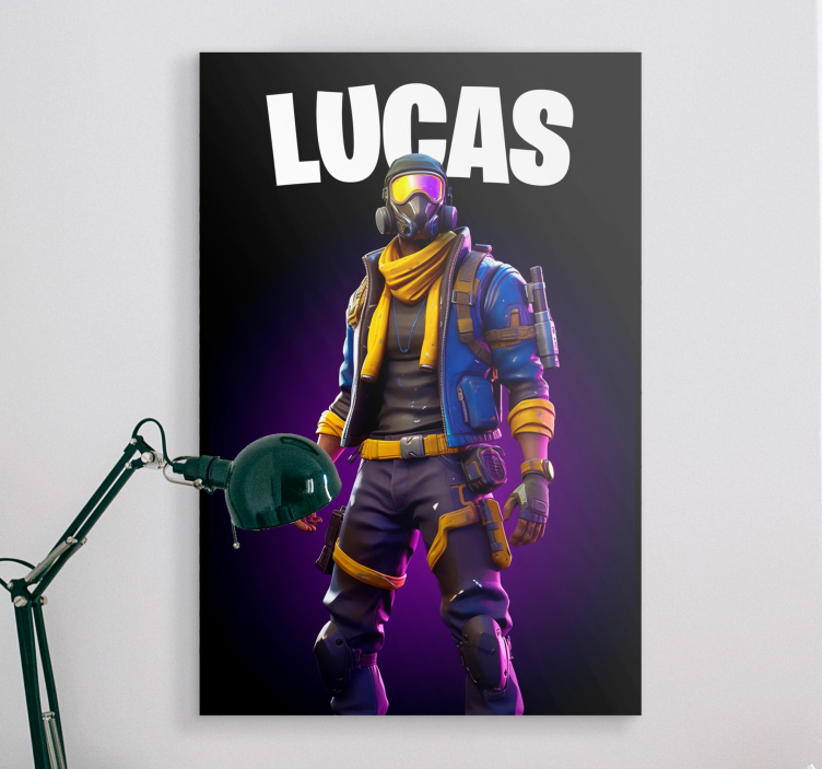 Kriger i solbriller Videospil lærred print - TenStickers