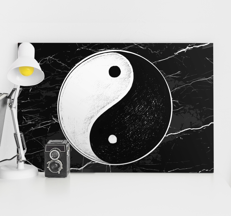 Originale yin yang balance hjem lærredstryk - TenStickers