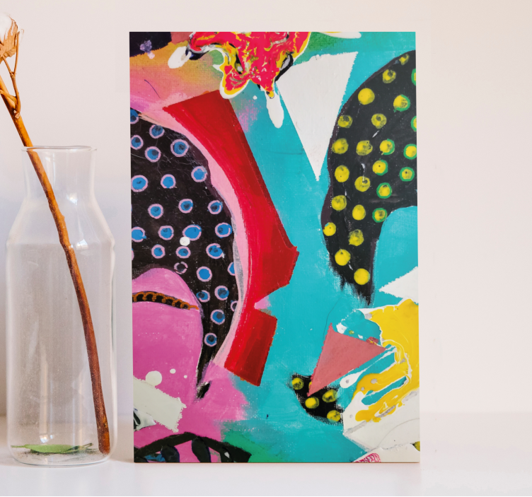 Abstrakt kunst med levende farver moderne lærred - TenStickers