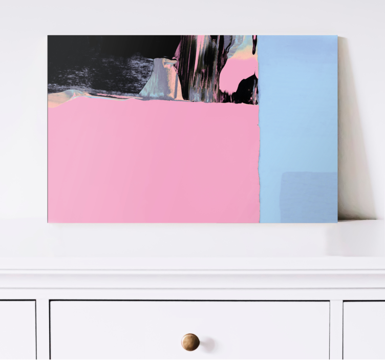 Abstrakt lærredsbillede med farverige segmenter - TenStickers