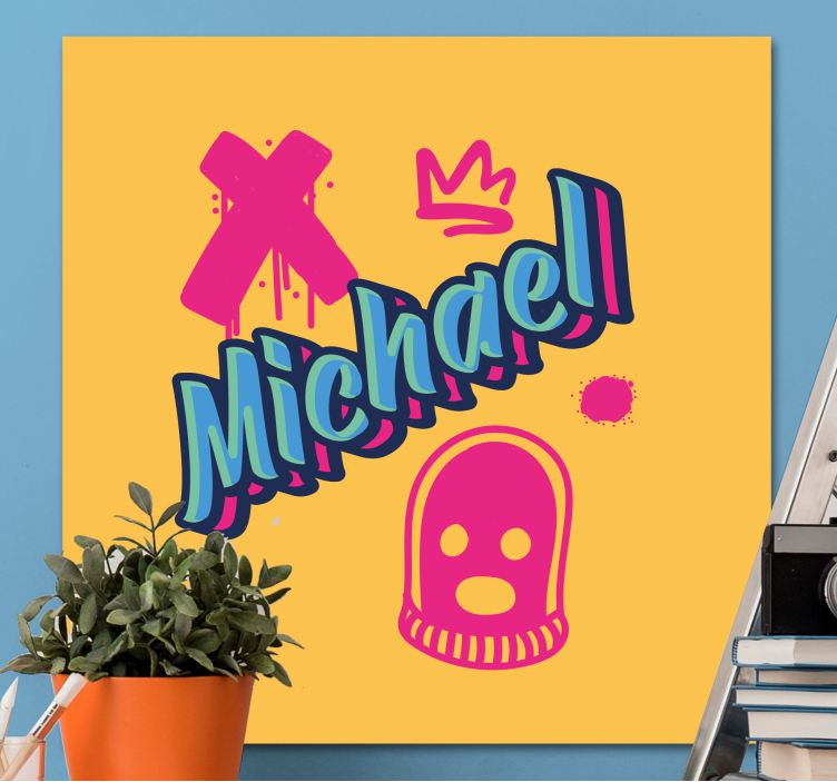 Alfabet lærredsbillede med fed skriftudtryk - TenStickers