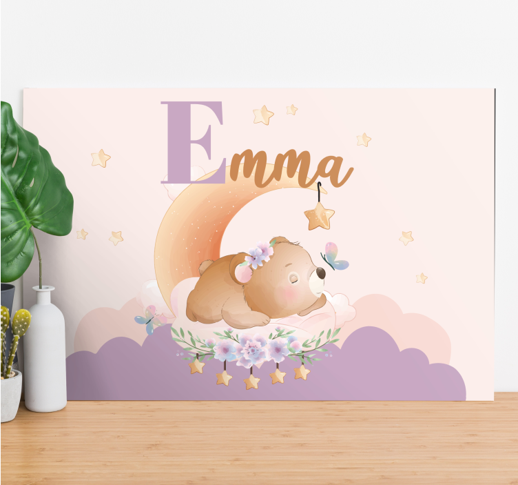 Baby lærredsbilleder bamse drømme - TenStickers