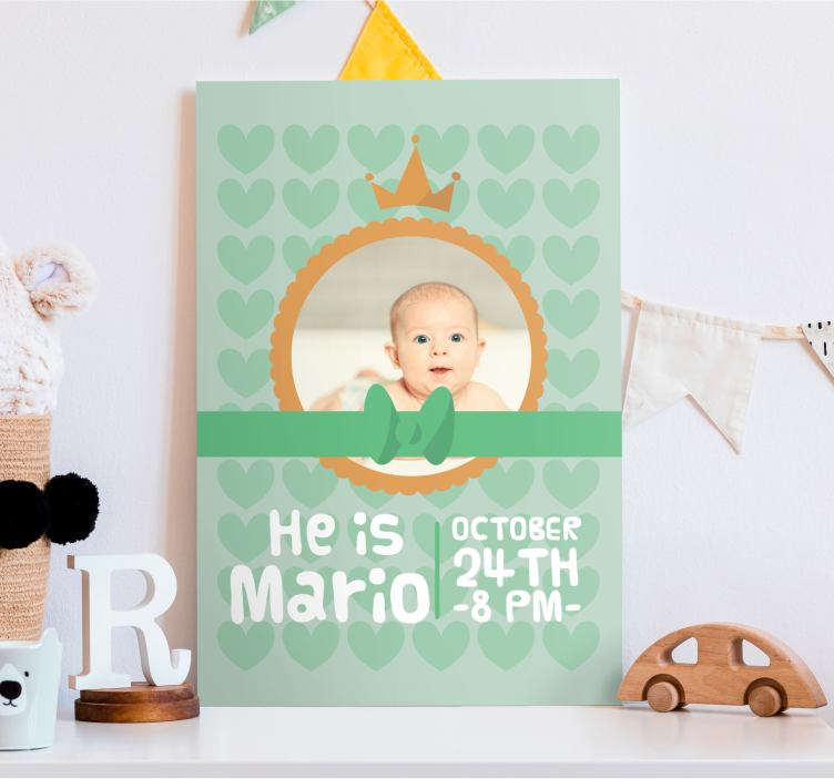 Baby lærredsbilleder he is mario - TenStickers