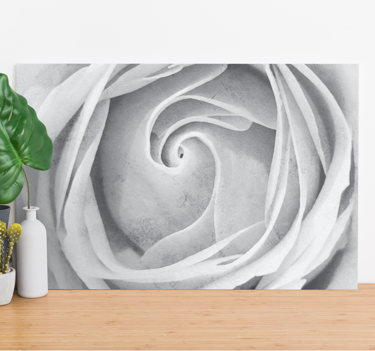 Blomster og planter lærredsbillede elegant rosen spiral - TenStickers