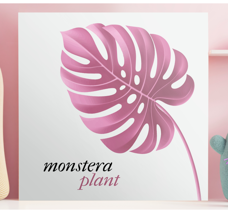 Blomster og planter lærredsbillede monstera plante - TenStickers