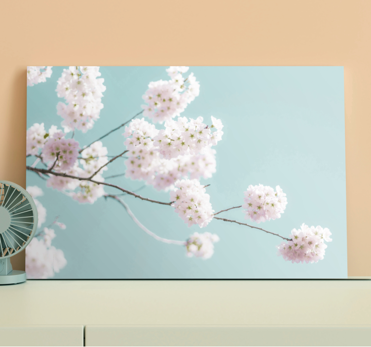 Blomster og planter lærredsbillede sakura bloom stem - TenStickers