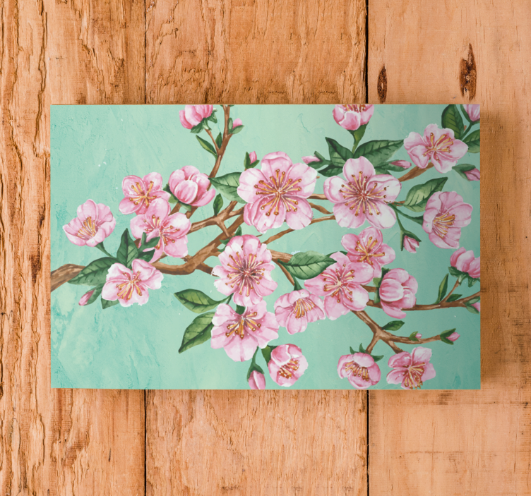 Blomster og planter lærredsbillede sakura blossom stilk - TenStickers
