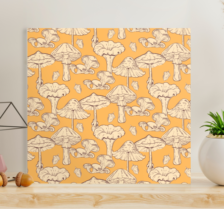 Blomster og planter lærredsbillede svampemotiv - TenStickers