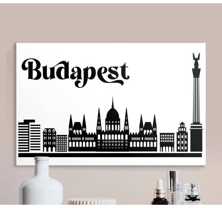 Budapest skyline by lærredsbillede - TenStickers
