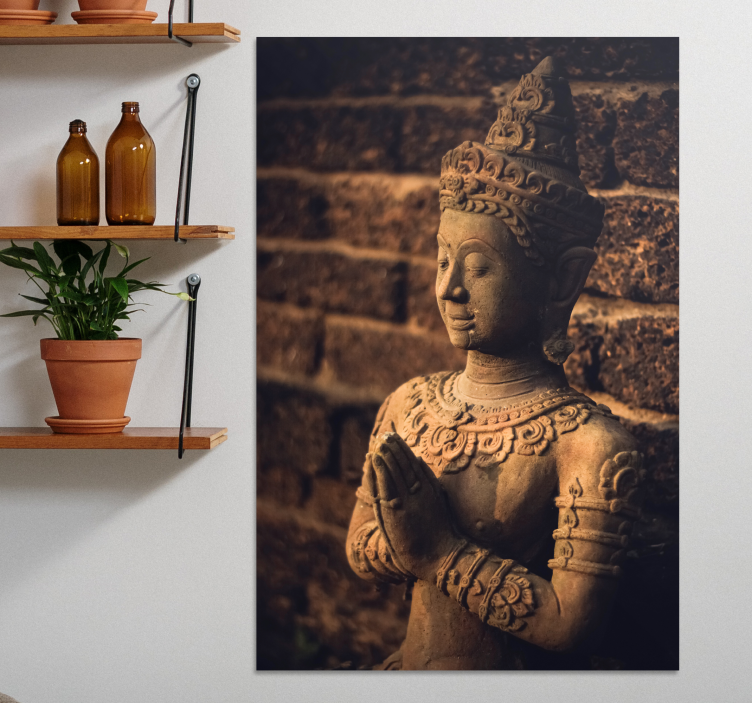 Buddha figur lærred væg kunst - TenStickers