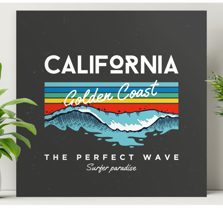 California surfer waves by lærredsbillede - TenStickers