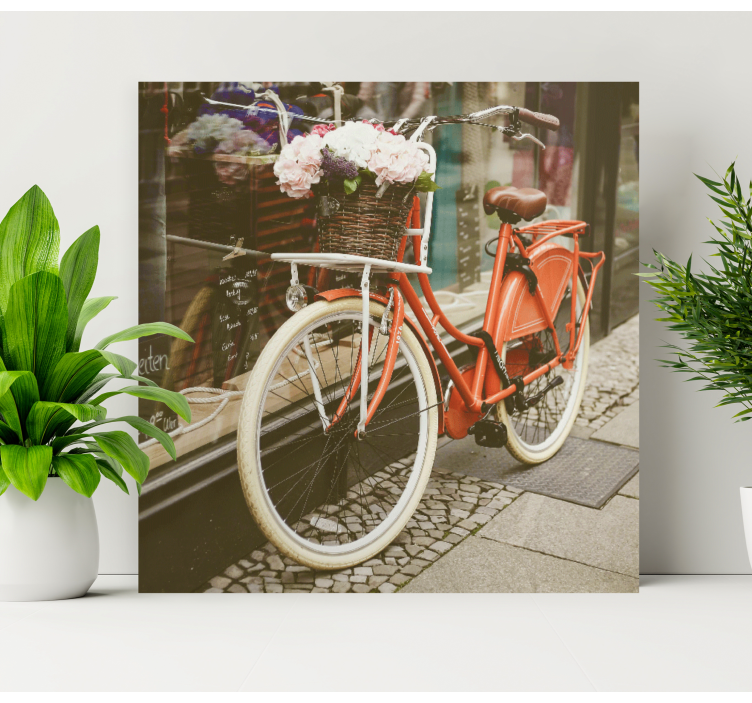 Charming bicycle display by lærredsbillede - TenStickers