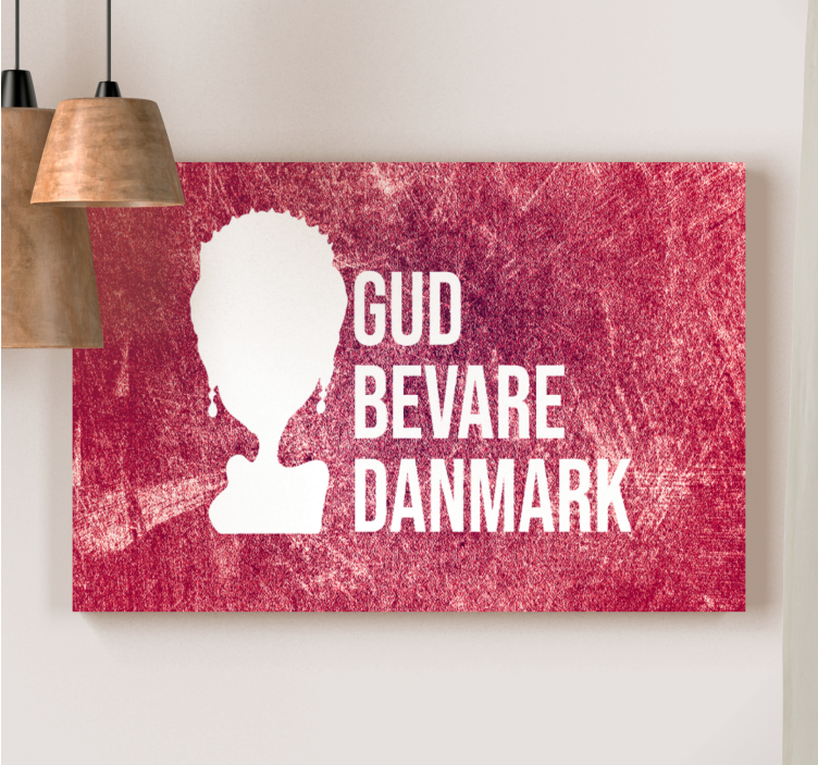 Citat dronning- gud bevare danmark citat lærred - TenStickers
