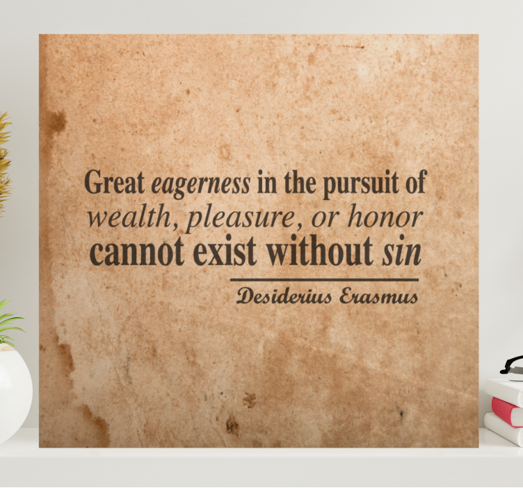 Citat lærredsbillede iver og velstand - TenStickers