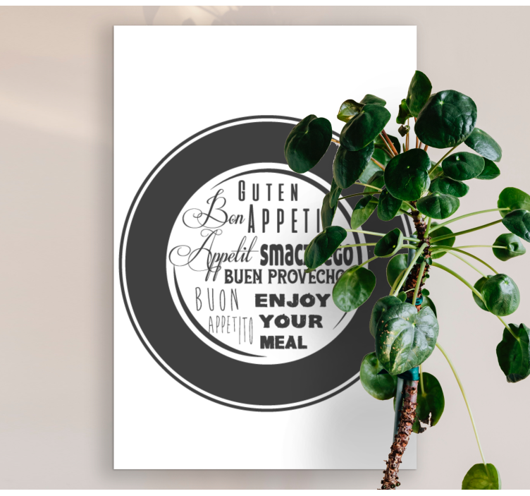 Citat lærredsbillede nyd dit måltid - TenStickers