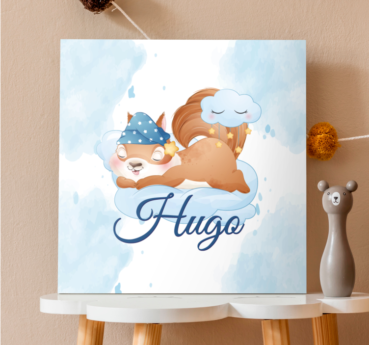 Dyr på rullegardiner egern drømmer sødt - TenStickers