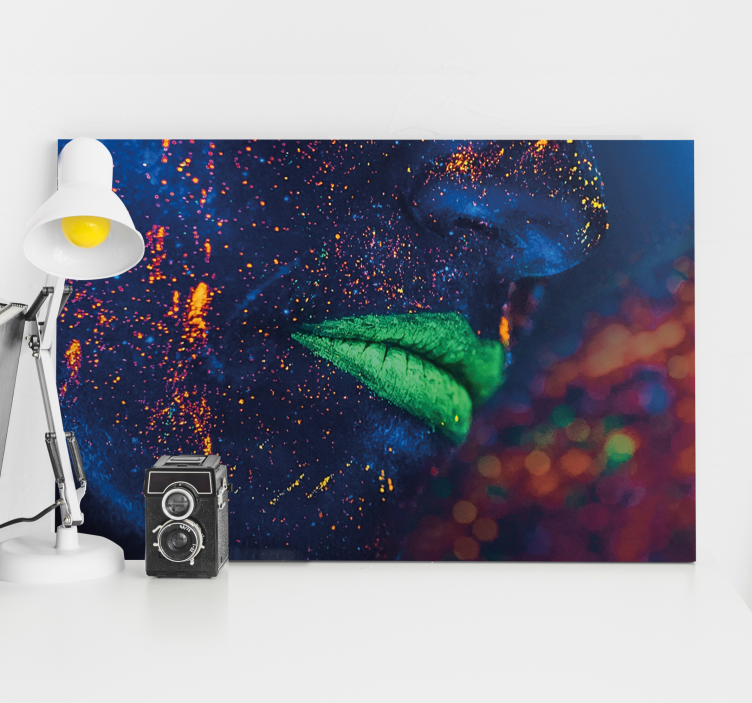 Farverigt mund håndmalet moderne lærred - TenStickers