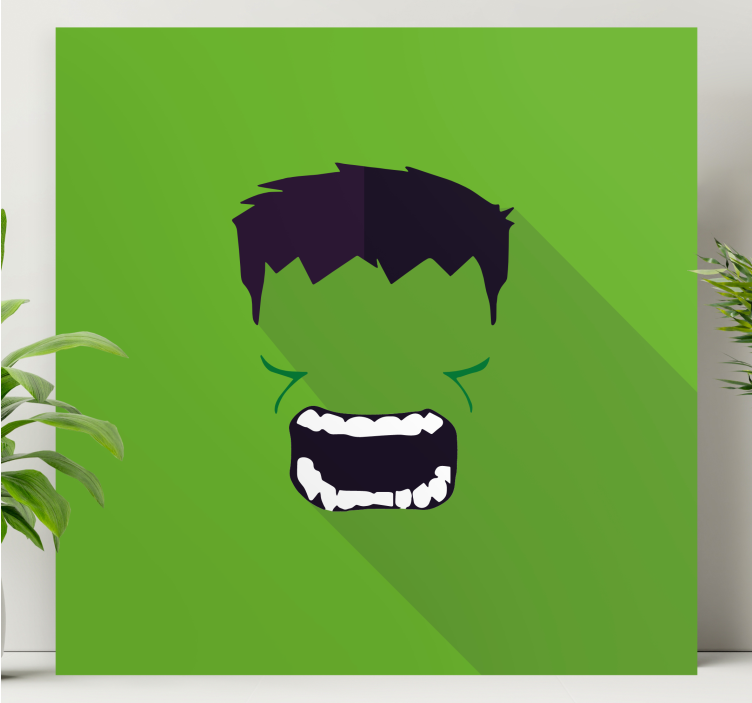 Grøn superhelt indrammet billede - TenStickers
