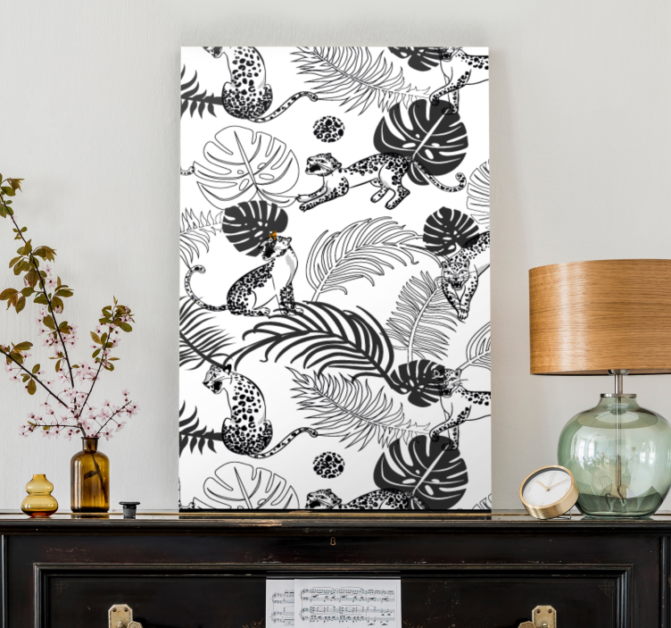 Hunde lærredsbillede legesyge jungle katte - TenStickers