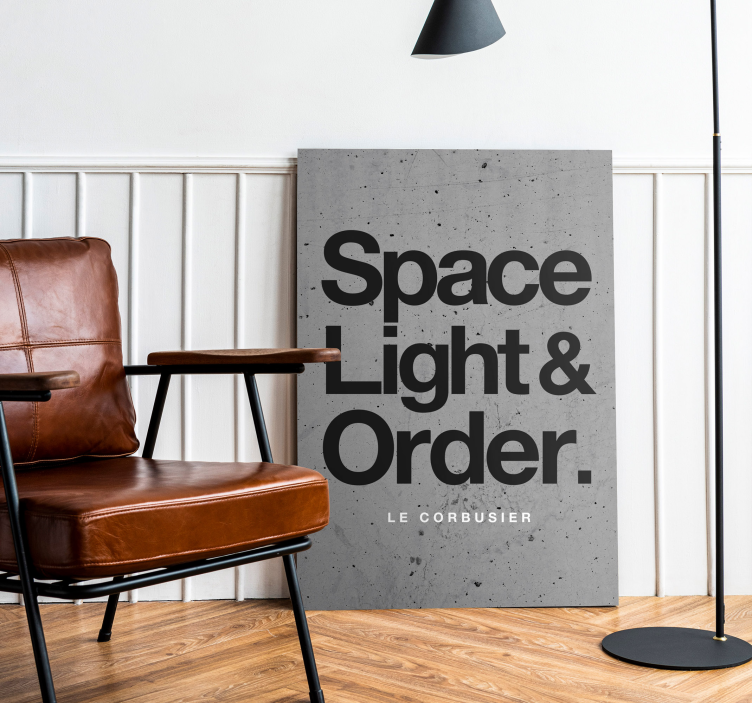 Le corbusier tekst citat lærred - TenStickers