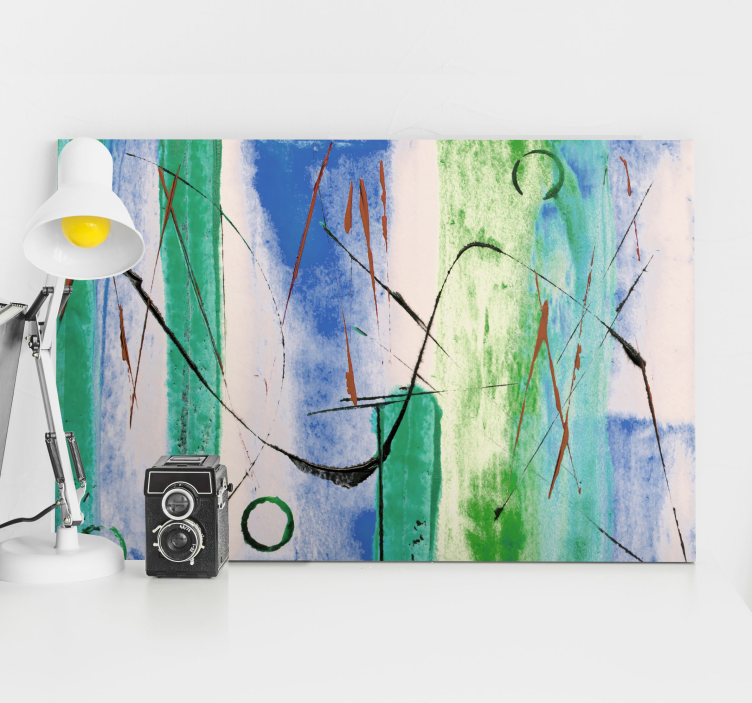 Maleri effekt moderne kontor vægprint - TenStickers