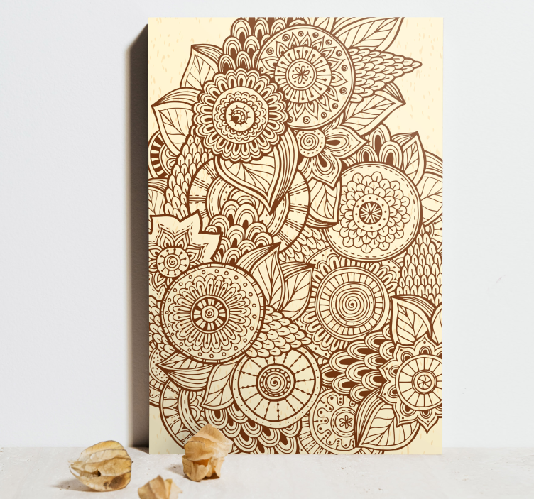 Mandala geometrisk mønster mandala lærredskunst - TenStickers