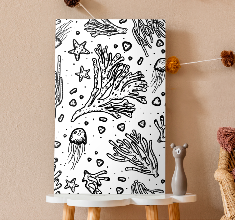 Marine lærredsbillede korallrev liv - TenStickers