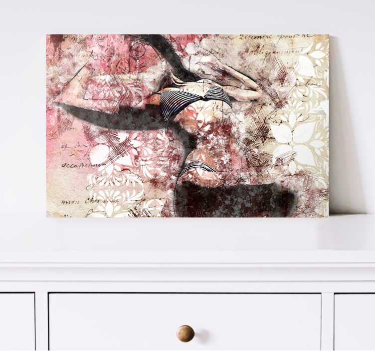 Mennesker og karakterer lærredsbillede danser silhuet - TenStickers