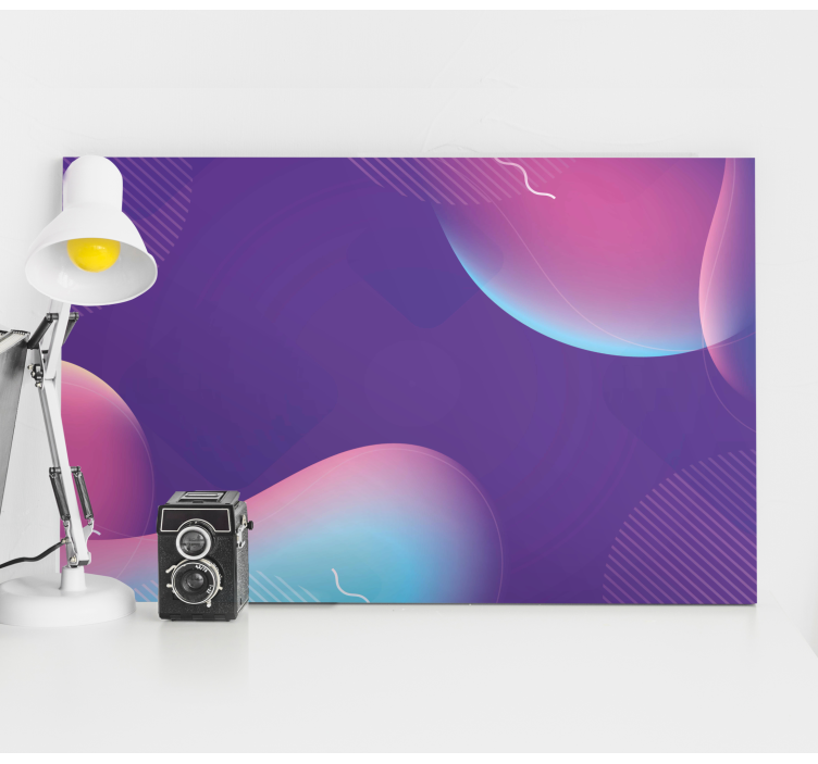 Moderne lærredsbillede abstrakte flydende former - TenStickers