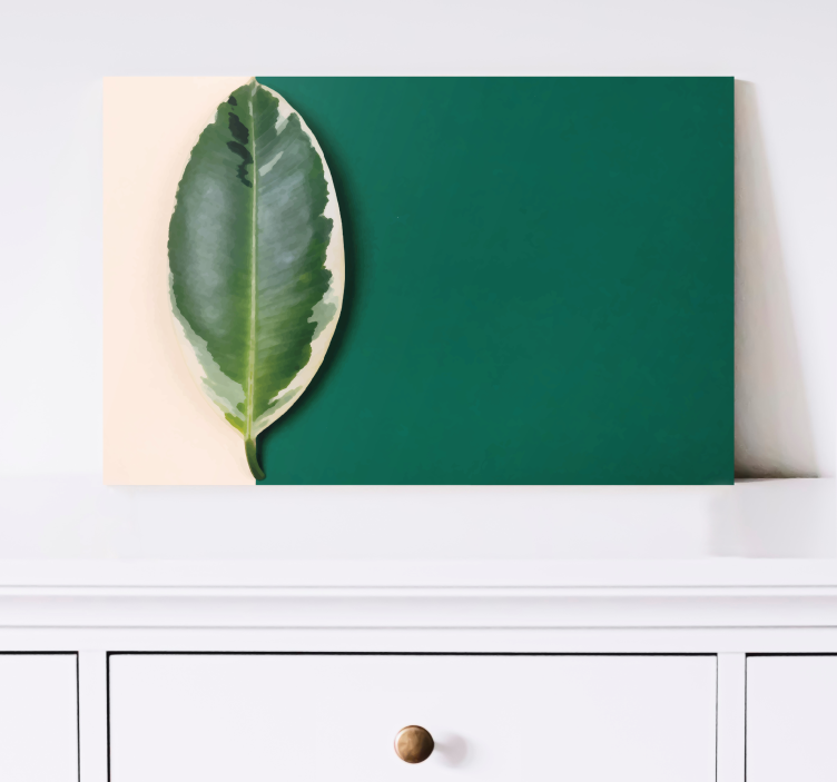 Moderne maling blad design plante lærred udskrifter - TenStickers