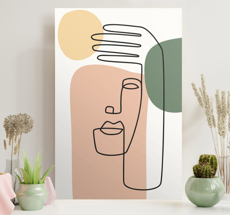 Moderne minimalistiske line canvas-kunsttryk - TenStickers