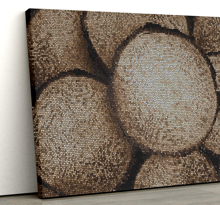 Mosaik buddha profil buddha lærredsbillede - TenStickers