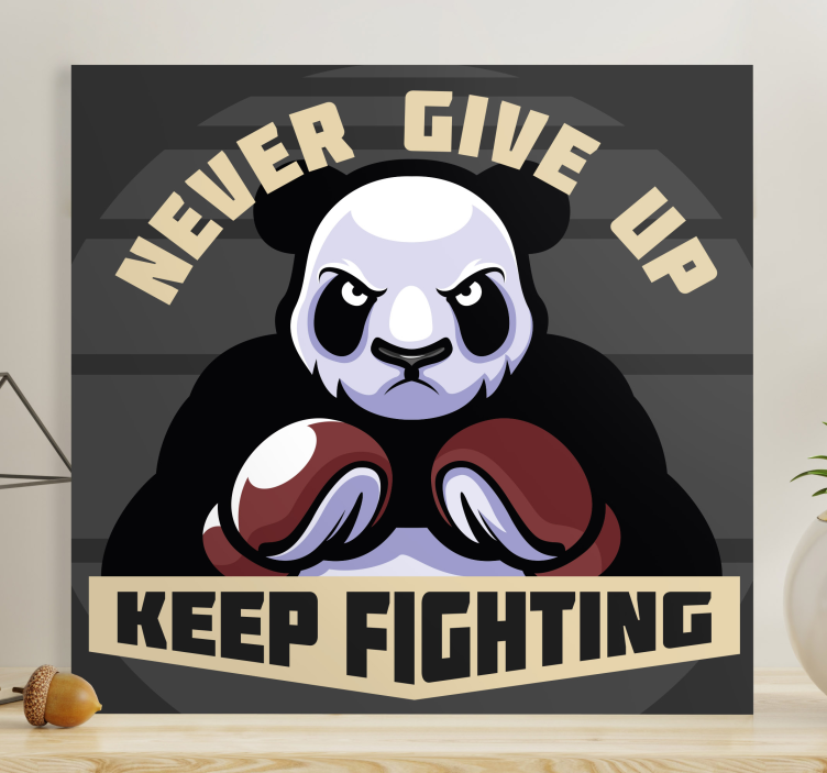 Motivation til pandaboksning dyre billeder på lærred - TenStickers