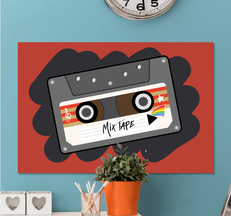 Musik lærredsbillede retro mixtape design - TenStickers