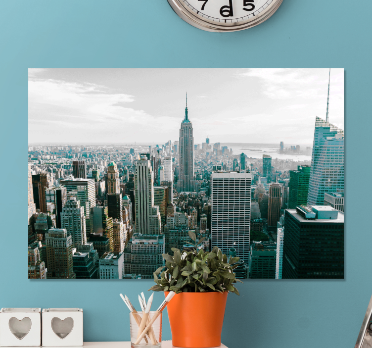 New york skyline udsigt by lærredsbillede - TenStickers
