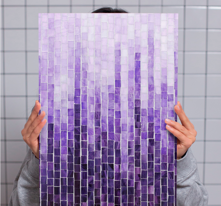 Ombre effekt fliser mønster lærred kunst print - TenStickers