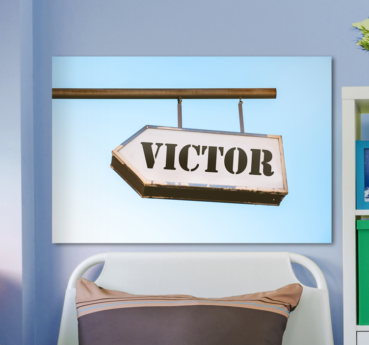 Personlige navneskilt lærred - TenStickers