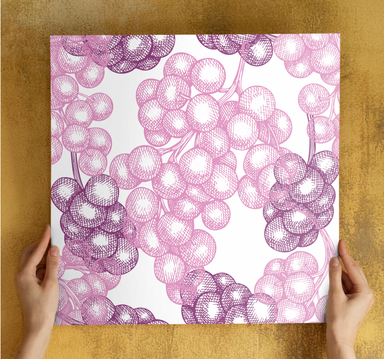 Pink blomster mønster lærredsbillede - TenStickers