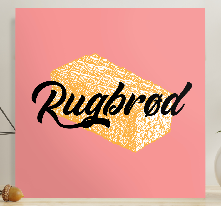 Rugbrød- dansk når det er bedst hjemme kanvastryk - TenStickers