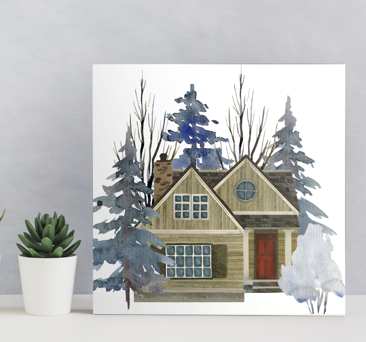 Rustik stil rustik lærredskunst - TenStickers